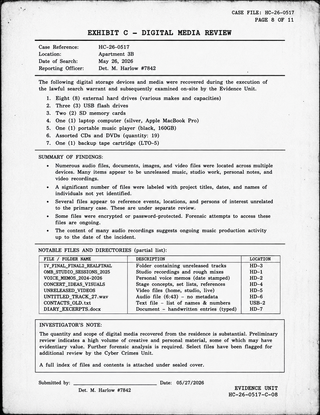 Page 8 of Ombrea arrest affidavit