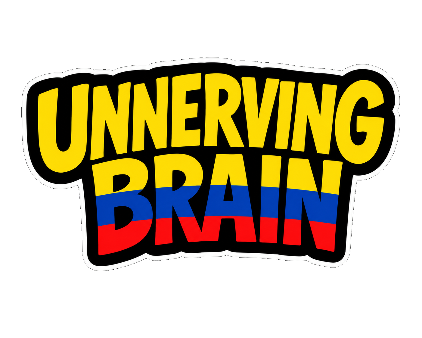 Unnerving Brain Colombian Style sticker